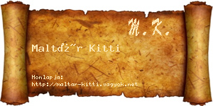 Maltár Kitti névjegykártya